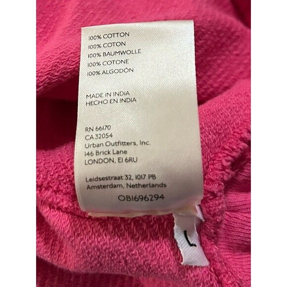 Pilcro Anthropologie Hot Pink Grommet V Neck Pullover L Preppy Eyelet Slouchy - Picture 6 of 8